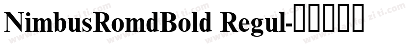 NimbusRomdBold Regul字体转换